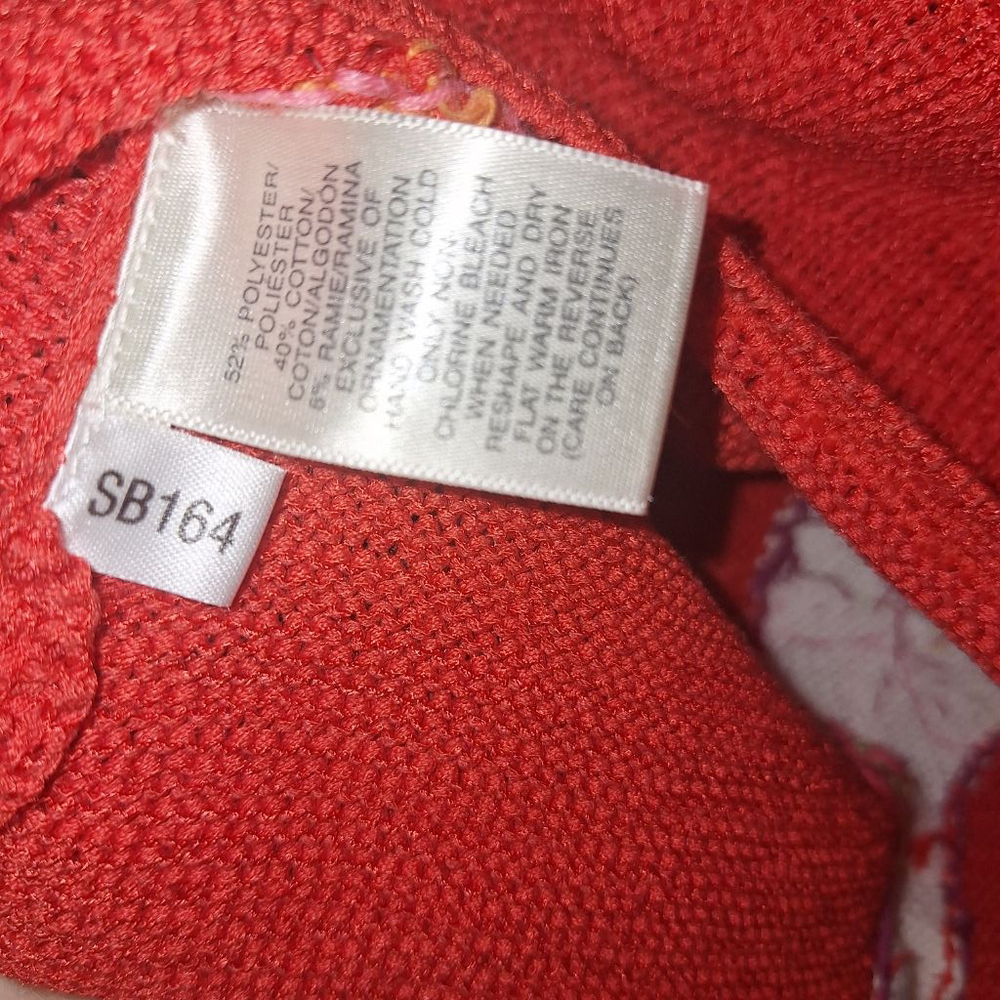 Susan Bristol Red Turtleneck Short Sleeve Sweater - Picture 5 of 7